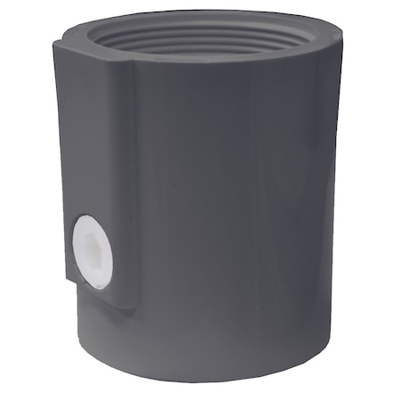 Jones Stephens 2in. PVC Pipe Fit Drain Base with Primer Tap, for 2in. Spud D52120